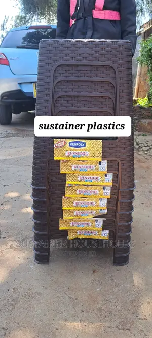 Brown Plastic Stools (Bamboo Stools)