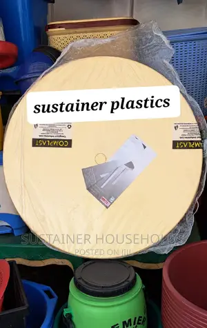 Cream Round Plastic Table