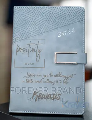 Grey Patterned 2024 Engraved Diary