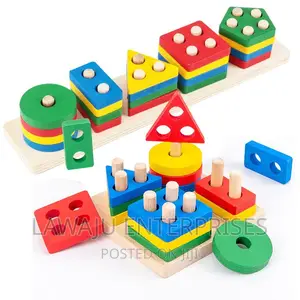 Wooden Shape Geometric Stacker