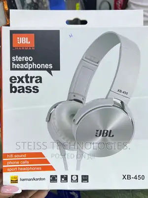JBL Wired White Headphones.