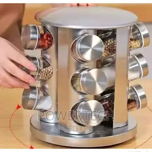 12 PCS Glass Spice Rack;