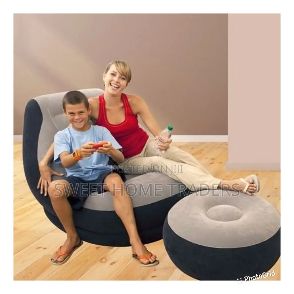Intex Inflatable Seat With Footrest + Manual Pump