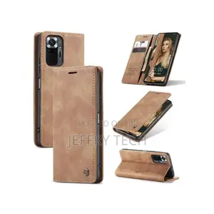 Card Slots Magnet Flip Case for Xiaomi Redmi Note 10 Pro,Bro