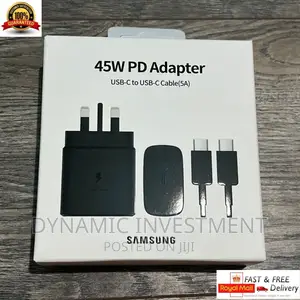 Genuine Samsung 45W Super Fast Charger- USB-C -Cable (5A)