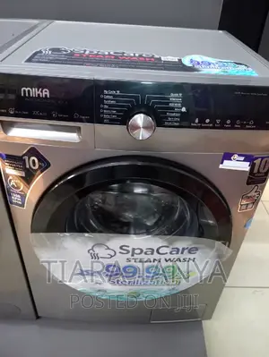 Washing Machine, 10kg, Fully Automatic, Front Load, Silver