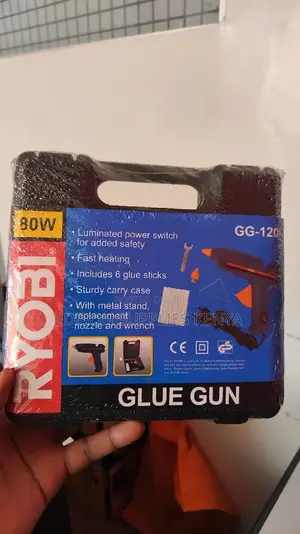 Ryobi Glue Guns 80W - 7mm Glue Gun + Glue Sticks Hot Melt
