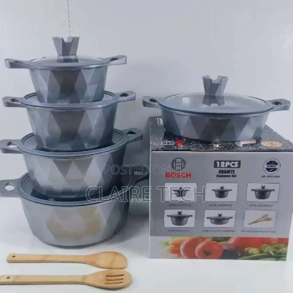12 Pc's Bosch Cookware With Silicon Lid
