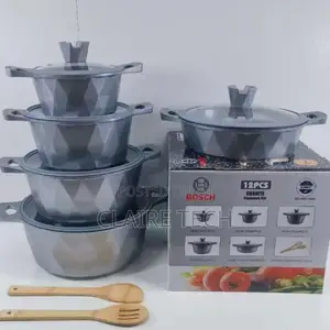 12 Pc's Bosch Cookware With Silicon Lid