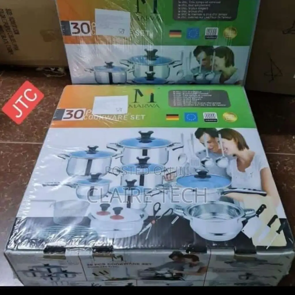 New 30 PC Marwa Non Stick Cookware