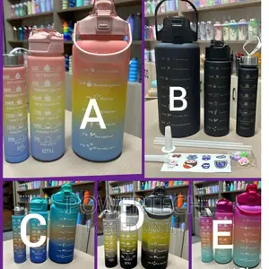 3 in 1 Motivational Water Bottle/ Water Bottle