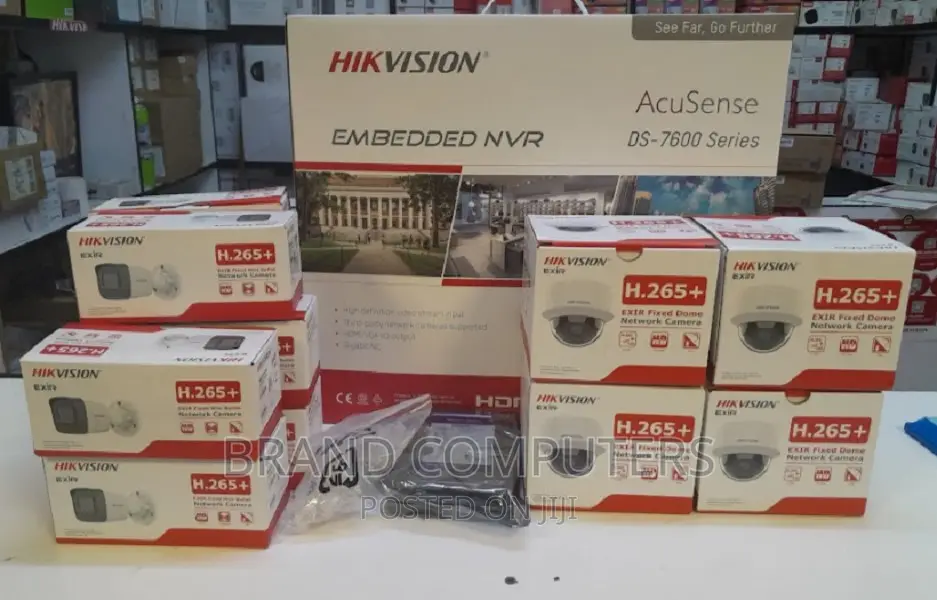 4 Channel Hikvision 2mp IP Network Cameras Complete Set