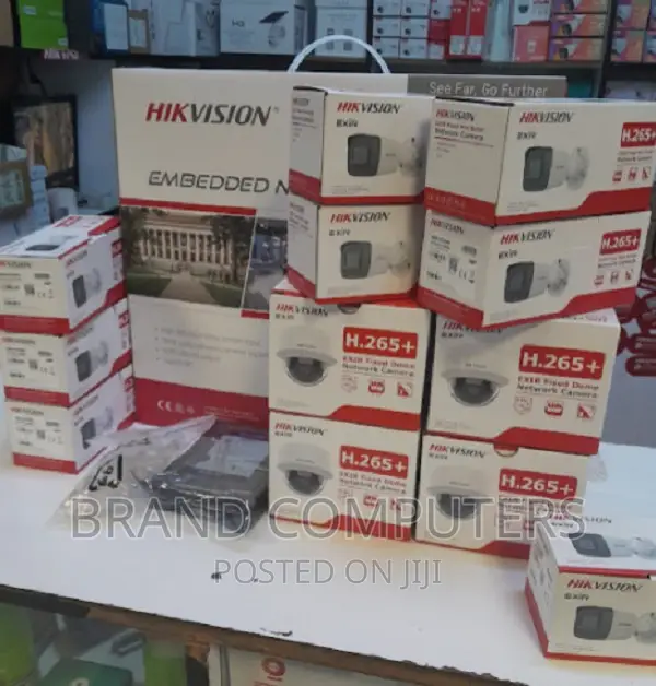 4 Hikvision 2MP IP Network CCTV Cameras Full Kit