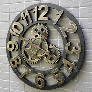 Elegant Gear Wall Clock Available