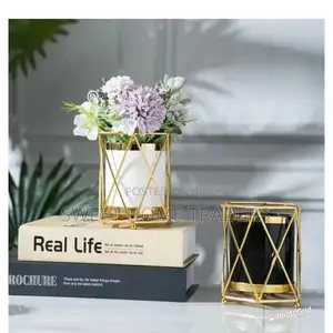 Succulent Stand Flower Plant Vase With Metal Stand