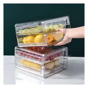 Double Layer Fridge Container With Drawer
