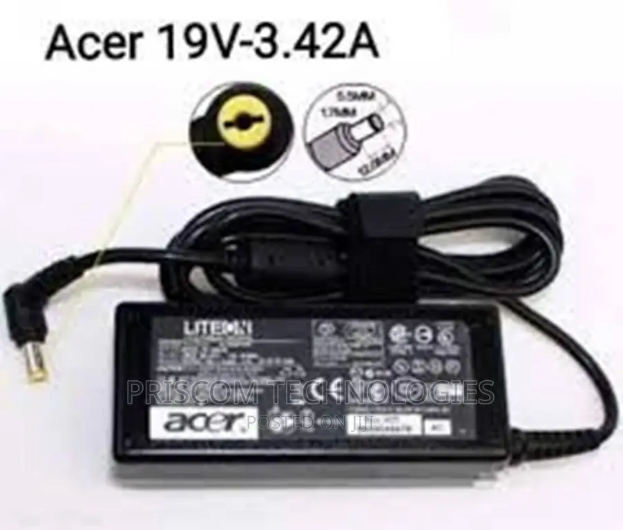 Acer Laptop Charger ACER 19V 3.42A, 65W Yellow Pin