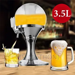 3.5L Spherical Wine Dispenser With Ice Slot Separator *