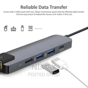 Type C to HDTV 5 in 1 Lan+Type-C+USB 3.0 Adapter Usb Hub