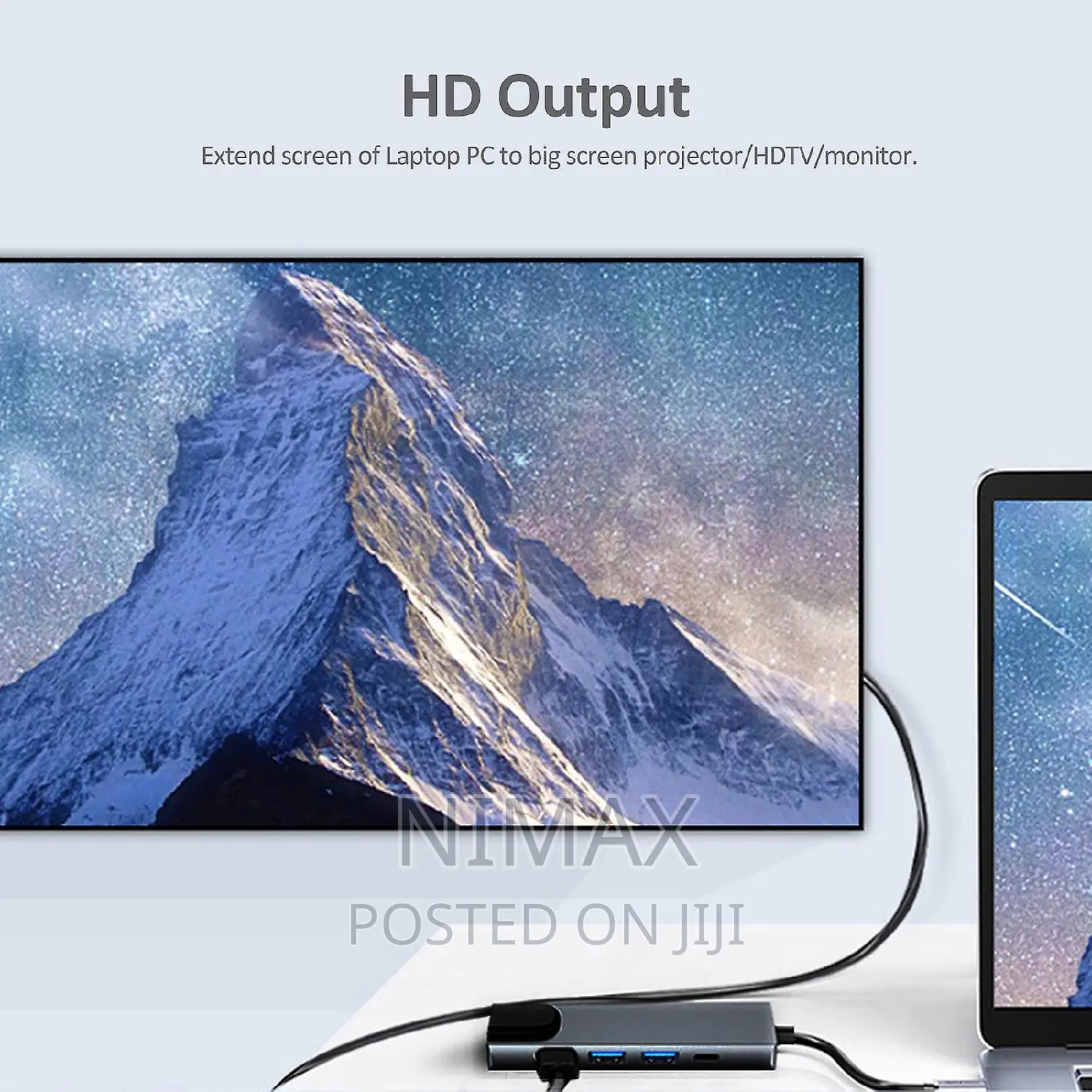 Type C to HDTV 5 in 1 Lan+Type-C+USB 3.0 Adapter Usb Hub