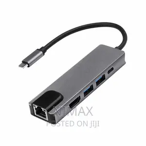 Type C to HDTV 5 in 1 Lan+Type-C+USB 3.0 Adapter Usb Hub
