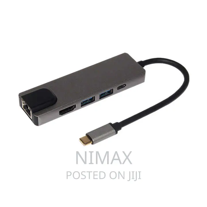 Type C to HDTV 5 in 1 Lan+Type-C+USB 3.0 Adapter Usb Hub