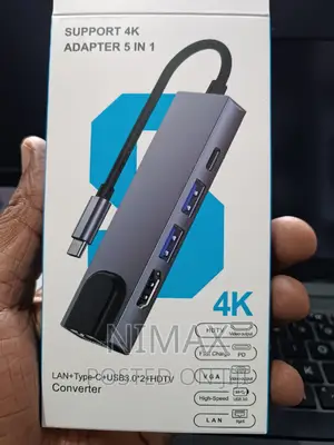 Type C to HDTV 5 in 1 Lan+Type-C+USB 3.0 Adapter Usb Hub