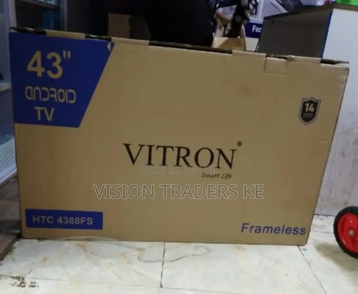 Vitron 43 Inches Smart Android Frameless Tv Inbuilt Decoder✓