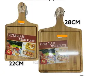 Wood Square Pizza Plate