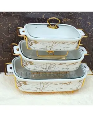 3pcs Ceramic Chaffing Dishes/ Food Warmers,