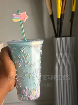 Blue Colourful Juice Cup