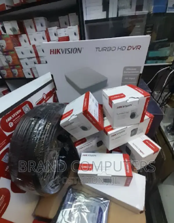 4 Cameras CCTV Hikvision 4 Channel CCTV Complete Package
