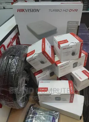 Four Hikvision 4 CCTV Set Camera CCTV Installation Kit 1080/