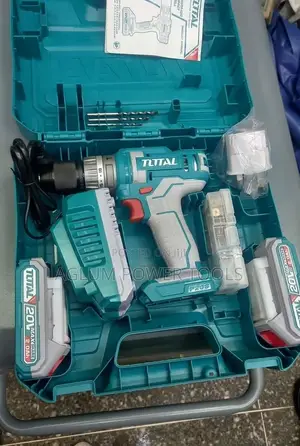 Durable Total Cordless Drill With Two Batteries