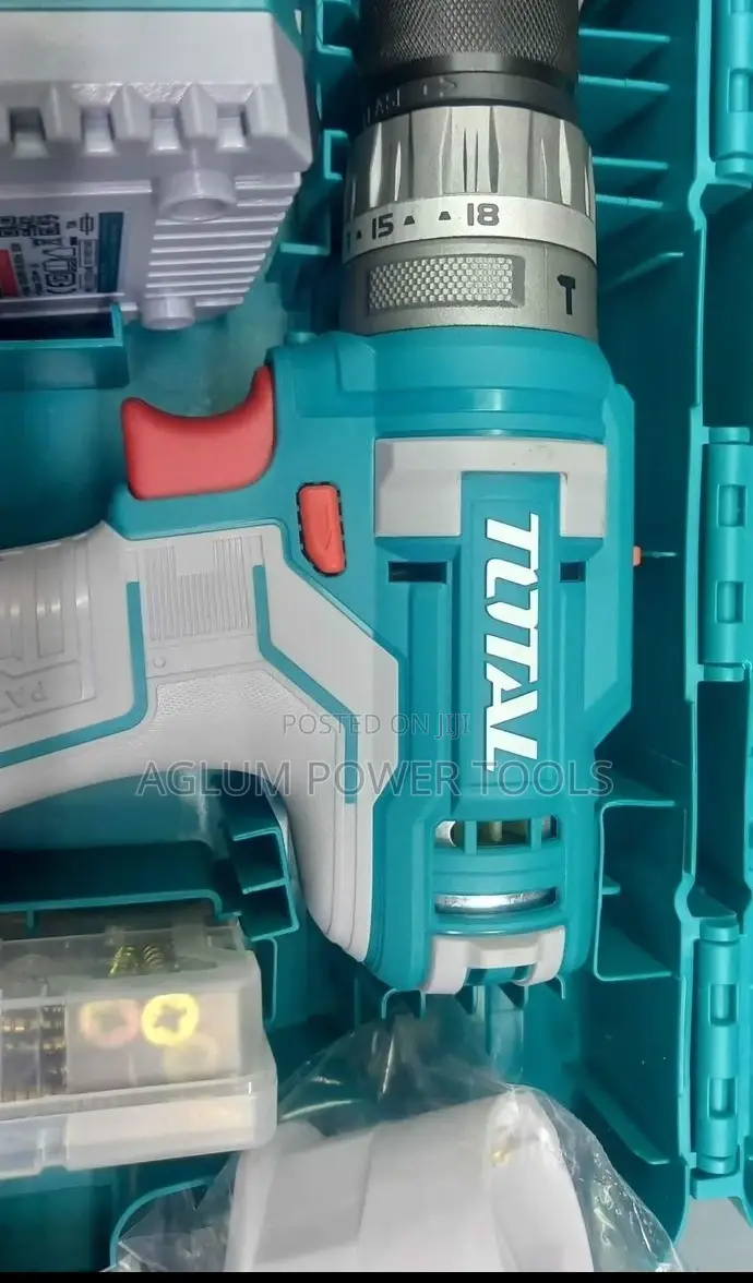 Durable Total Cordless Drill With Two Batteries