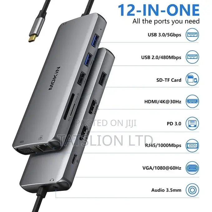 12 in 1 USB C HUB Type C