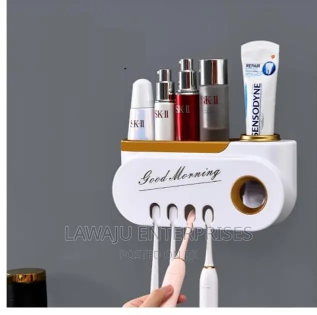 Classy White Gold Toothpaste Dispenser