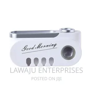 White Silver Toothpaste Dispenser