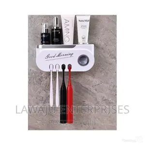 White Silver Toothpaste Dispenser