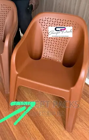 Brown Skyplast Plastic Chair.
