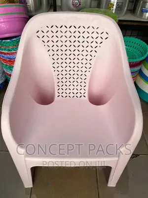 Baby Pink Plastic Chair