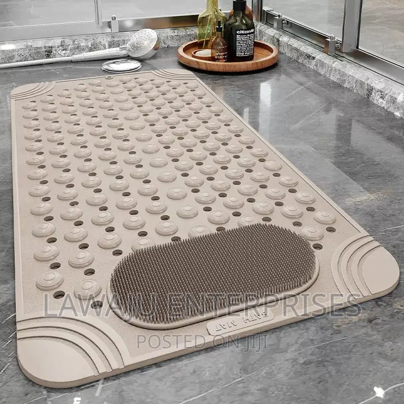 Beige Anti Slip Mat With Scrub