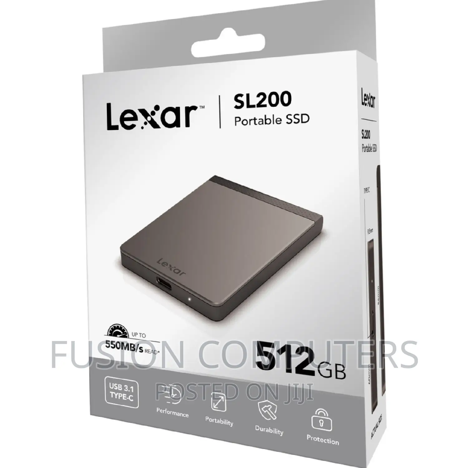Lexar SL200 512GB Portable External SSD