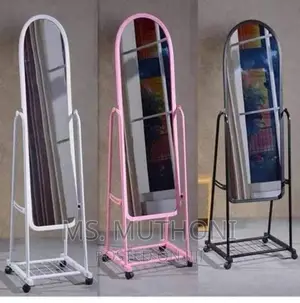 *Portable Dressing Mirror Black White Pink Height 160cm