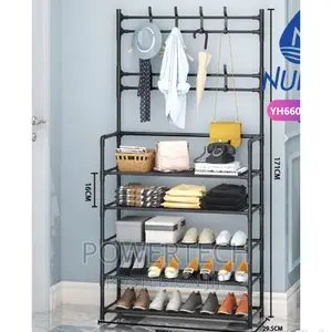 All-in-1 5 Layer Shoe Rack/Coat Rack/Cap Hanger