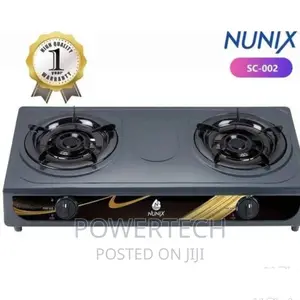 Nunix Stainless Steel 2 Burner Gas Cooker.