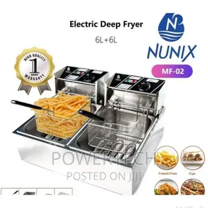 Nunix Double Tank 6+6L CHIPS Stainless Steel Deep Fryer