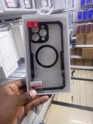 iPhone 14 Pro Max Shockproof TPU Clear Black Cases
