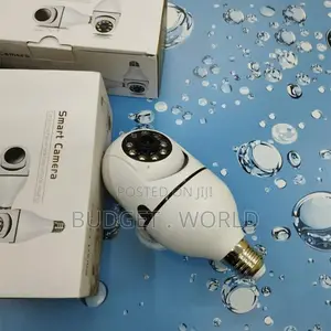 PTZ Rotating Wifi Bulb Camera-Lightbulb,Support 2.4G,White