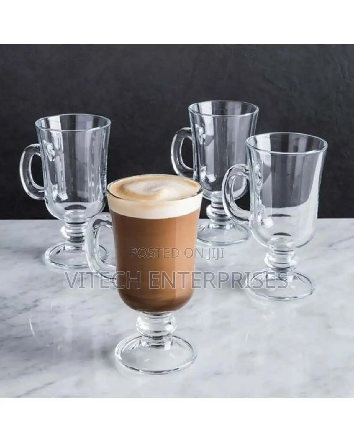 6 PCS Irish Glass Mugs